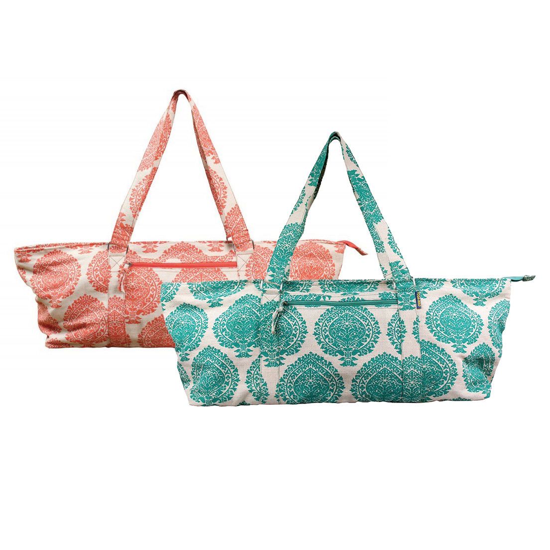 Deluxe PALMETTE LEAF Sea Green Yoga Prop Kit Large Equipment Bag