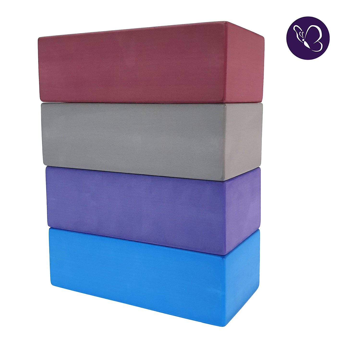 1 x Burgundy Red Hi-density EVA Foam Yoga Brick