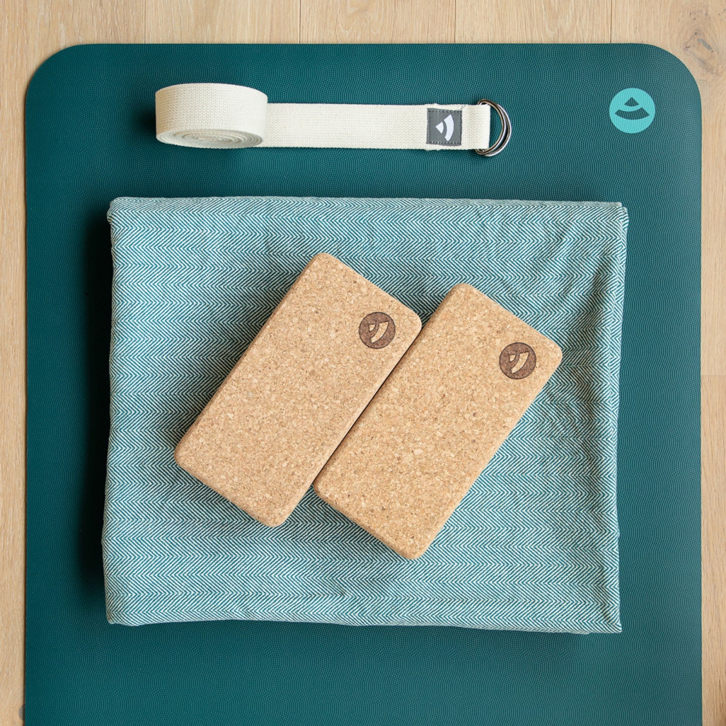 2 x BODHI Natural Cork Yoga Bricks | Pack of 2 | Pair