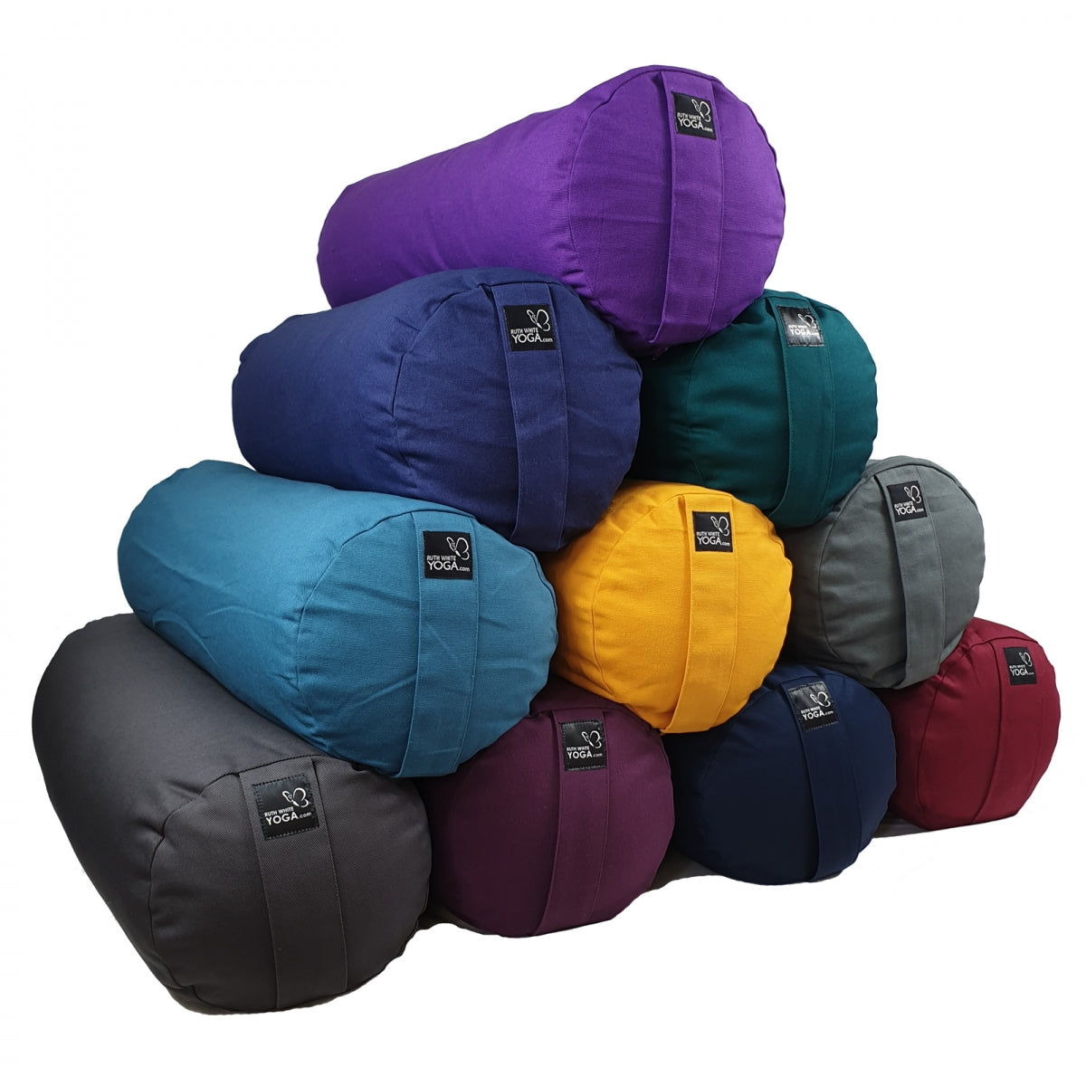 Bright Pink Buckwheat Yoga Bolster