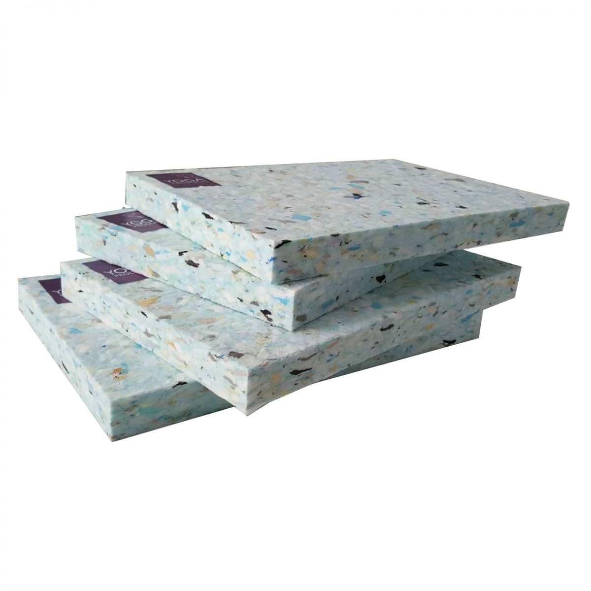 2 x Recycled Chip Foam HALF Height Yoga Block | Pack of Two