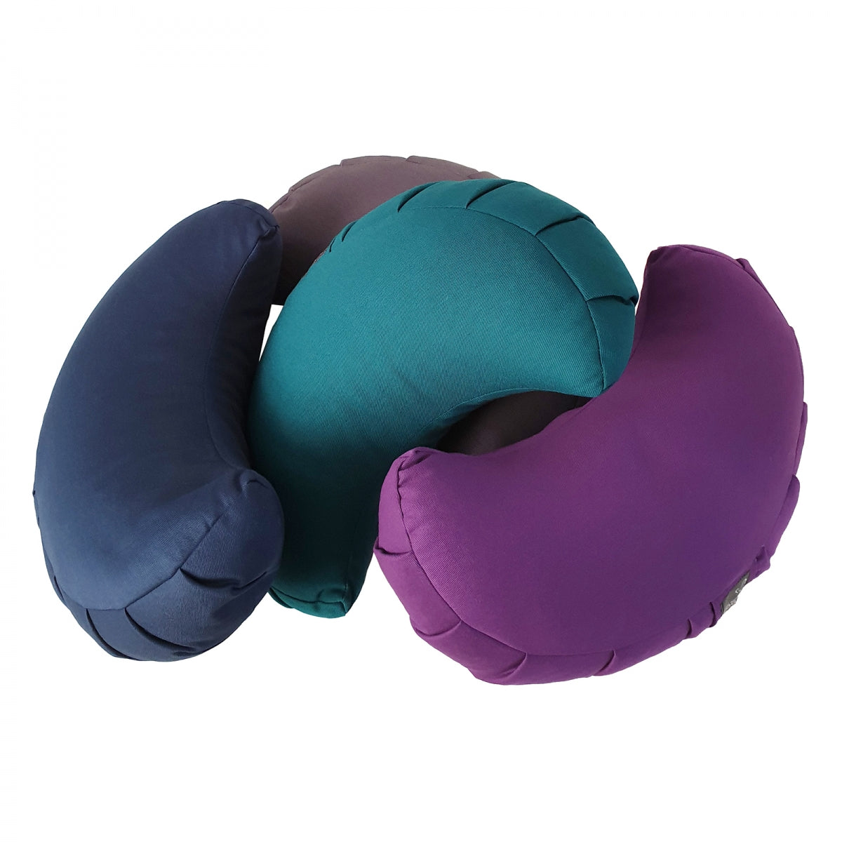 Saffron Yellow Slim Buckwheat Crescent Zafu Meditation Cushion