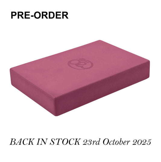Burgundy Red EVA Foam FULL Height Yoga Block - in stock 31st Oct 2025
