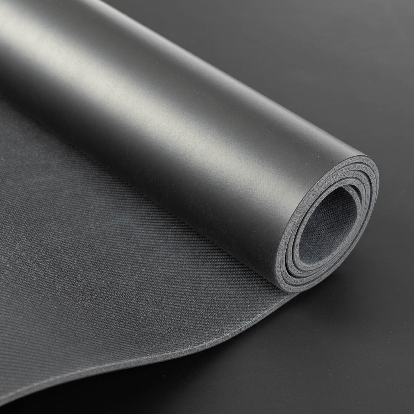 185cm Plain Black PHOENIX Natural Rubber Yoga Mat with PU Coating - BODHI Logo only