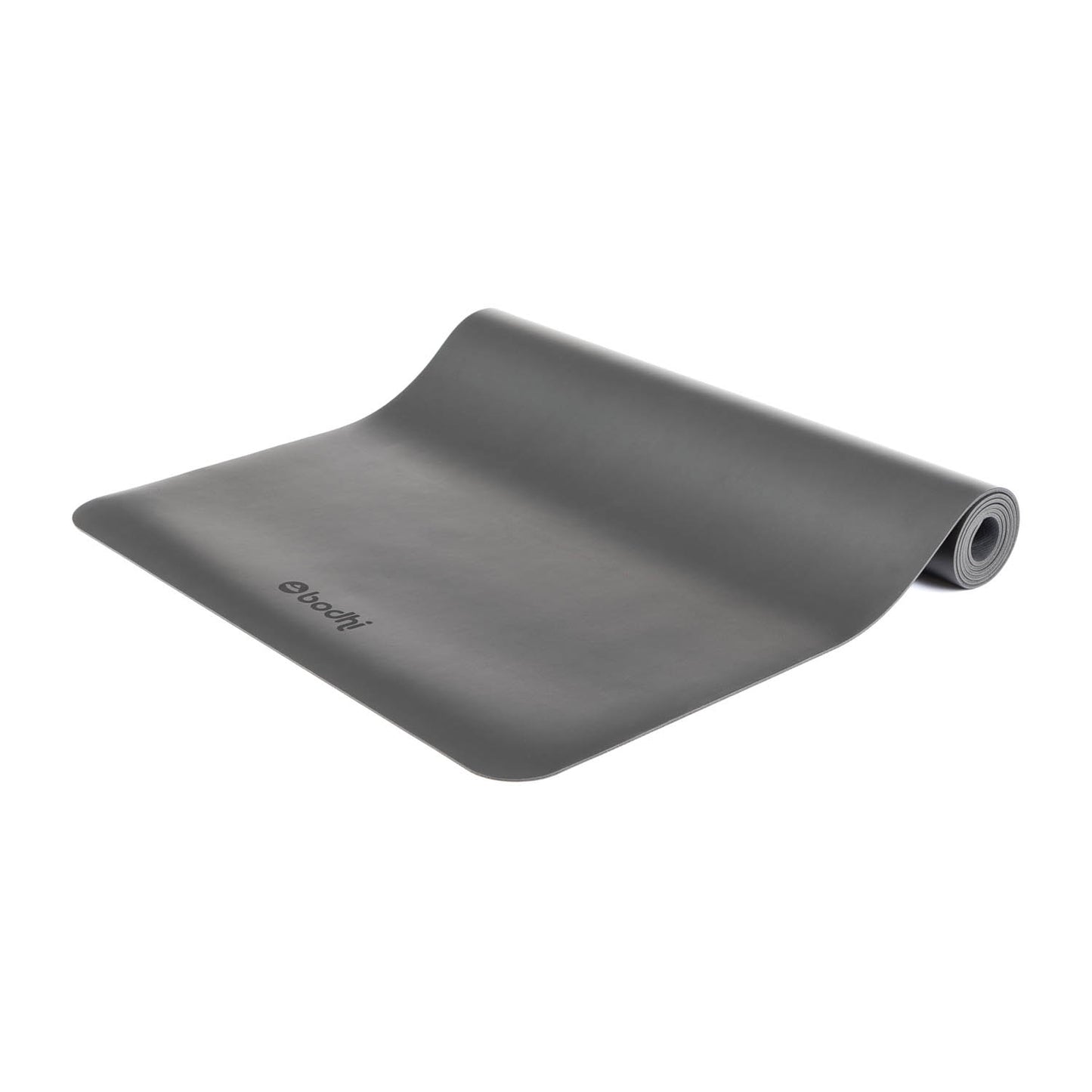 185cm Plain Black PHOENIX Natural Rubber Yoga Mat with PU Coating - BODHI Logo only