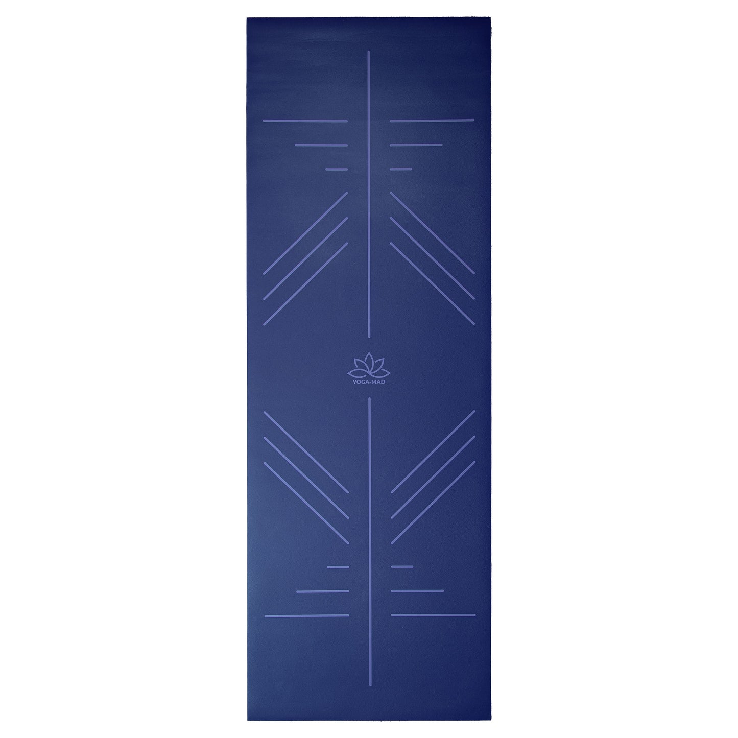 YogaMad 183cm Natural Rubber SureGrip Eco Alignment Yoga Mat - 4mm Thick - Extra Grip