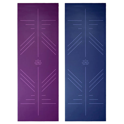 YogaMad 183cm Natural Rubber SureGrip Eco Alignment Yoga Mat - 4mm Thick - Extra Grip