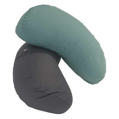 Slim Buckwheat Crescent Zafu Meditation Cushion - YOGI MOON ECO
