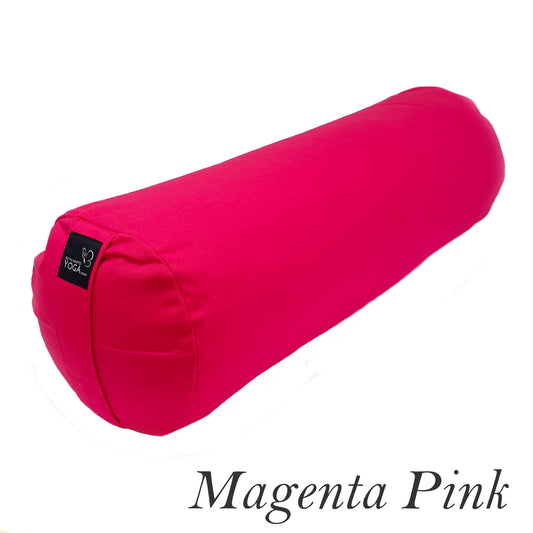 Bright Pink Buckwheat Yoga Bolster