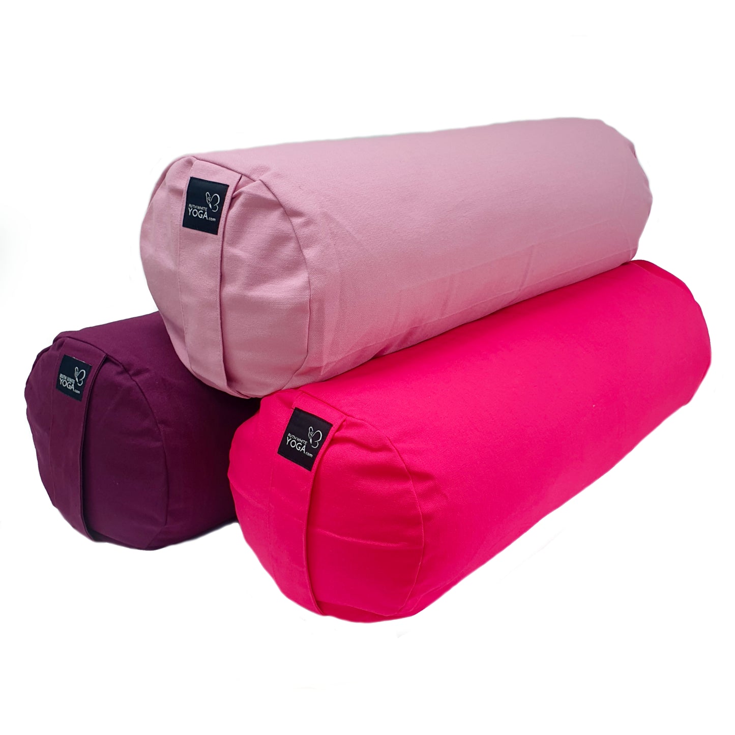 Bright Pink Buckwheat Yoga Bolster