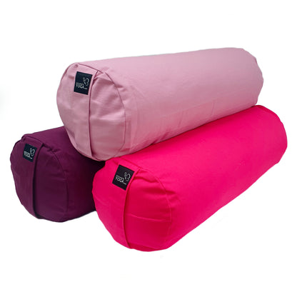 Bright Pink Buckwheat Yoga Bolster