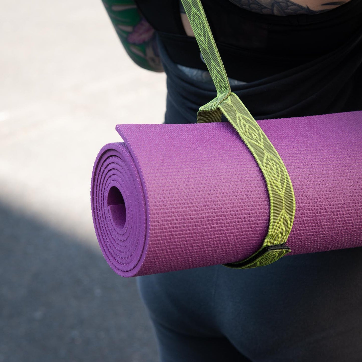 Patterned Yoga Mat Shoulder Harness