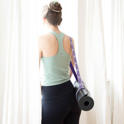 Patterned Yoga Mat Shoulder Harness