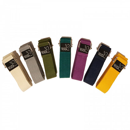TEACHER PACK of 10 Classic Yoga Belts - Straps - 250cm - SQUARE Metal Buckle