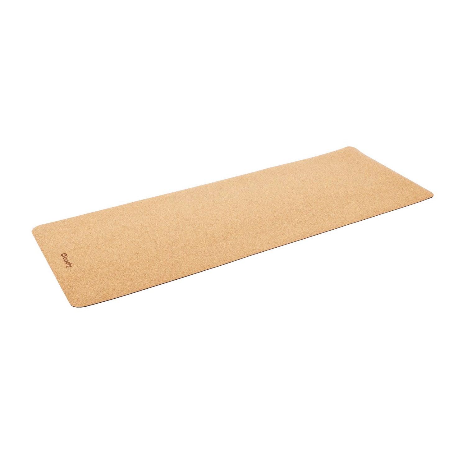 Plain Cork Yoga Mat - BODHI Logo print only - Natural Rubber underside - 4mm Thick