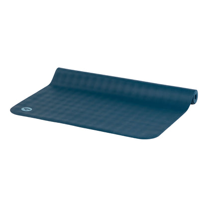 185cm OCEAN BLUE Natural Rubber Foldable Travel EcoPRO Yoga Mat - 1.3mm Thick - Extra Grip - Super Slim