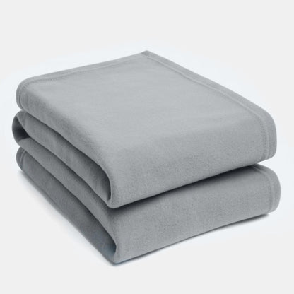 PACK of 30 x Cotton Peacock Blue Eye Pillows & 50 x  150cm Lightweight Silver Grey Yoga Fleece Blankets