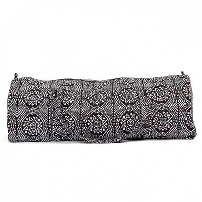 Black and White Maharaja Cotton Hot Yoga Holdall Kit Bag