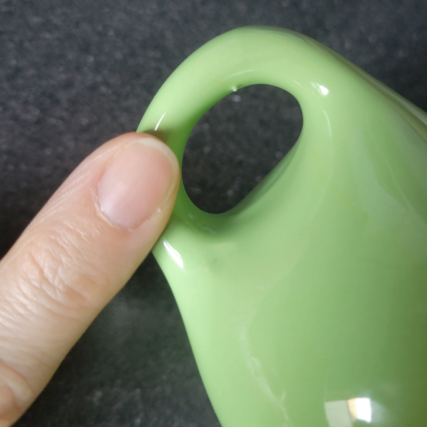 CLEARANCE - Pale Green Nasal Neti Pot with Mandala Pattern | Cream Ceramic Neti Pot