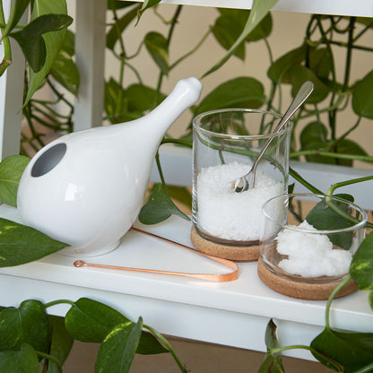 Nasal Neti Pot | Plain White Ceramic Neti Pot - 400ml