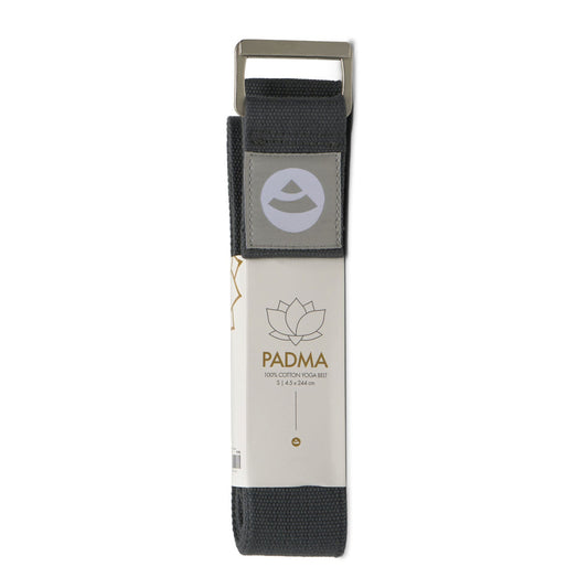 Extra Long PADMA Yoga Belt Strap - Anthracite Grey - Square Buckle - 305cm long