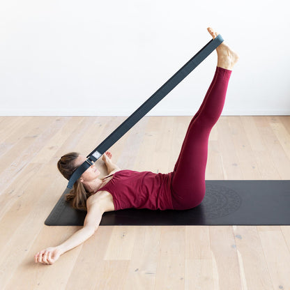 Extra Long PADMA Yoga Belt Strap - Anthracite Grey - Square Buckle - 305cm long