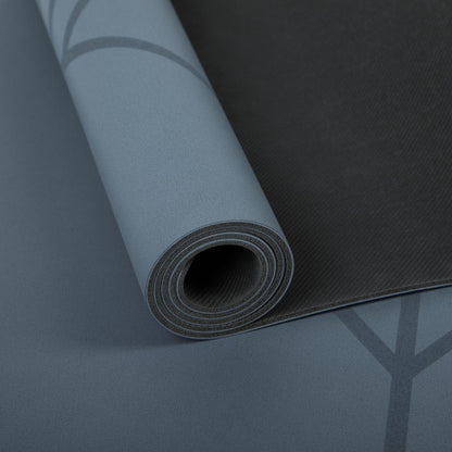 185cm Midnight Blue PHOENIX Natural Rubber Yoga Mat with PU Coating - Tribalign printed design - 4mm Thick