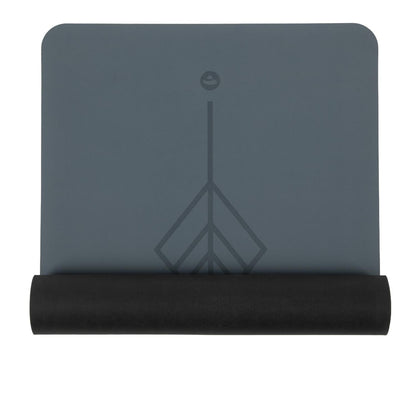 185cm Midnight Blue PHOENIX Natural Rubber Yoga Mat with PU Coating - Tribalign printed design - 4mm Thick