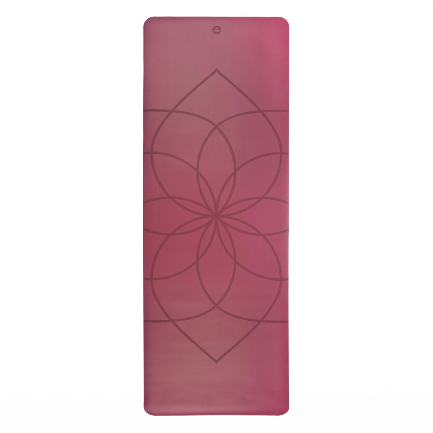 185cm Berry PHOENIX Natural Rubber Yoga Mat with PU Coating - Living Flower printed design - 4mm Thick