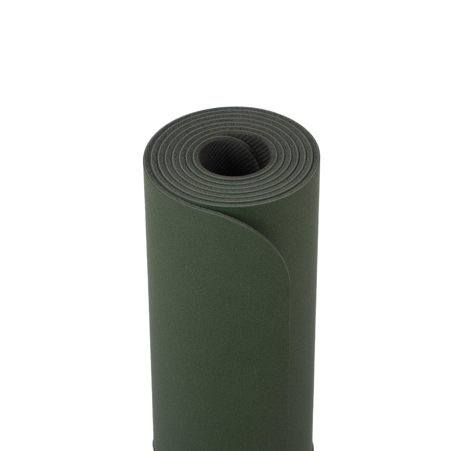 185cm Forest Green PHOENIX Natural Rubber Yoga Mat with PU Coating - Leaves printed design - 4mm Thick
