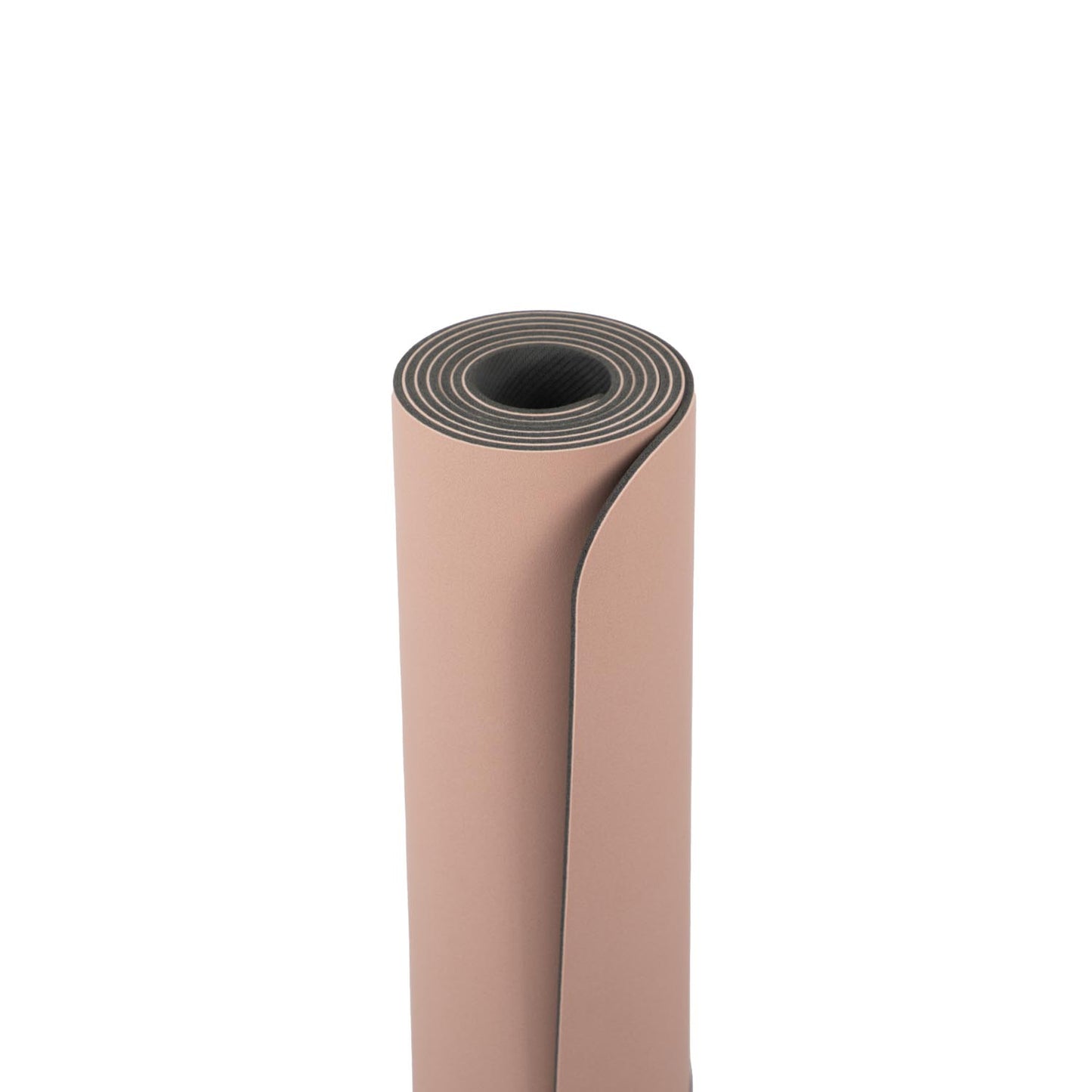 185cm Rose Pink PHOENIX Natural Rubber Yoga Mat with PU Coating - Lotus printed design - 4mm Thick