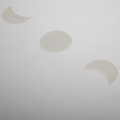 185cm Light Taupe PHOENIX Natural Rubber Yoga Mat with PU Coating - Moon Phases printed design - 4mm Thick