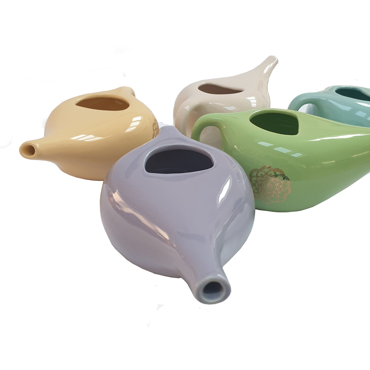 Nasal Neti Pot with Mandala Pattern | Ceramic Neti Pot