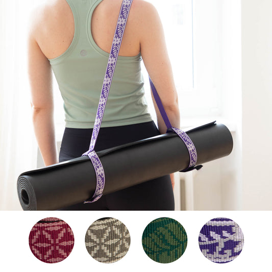 Patterned Yoga Mat Shoulder Harness