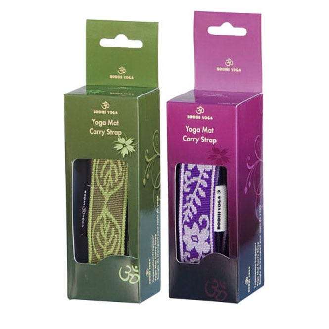 Purple Flower Patterned Yoga Mat Shoulder Harness