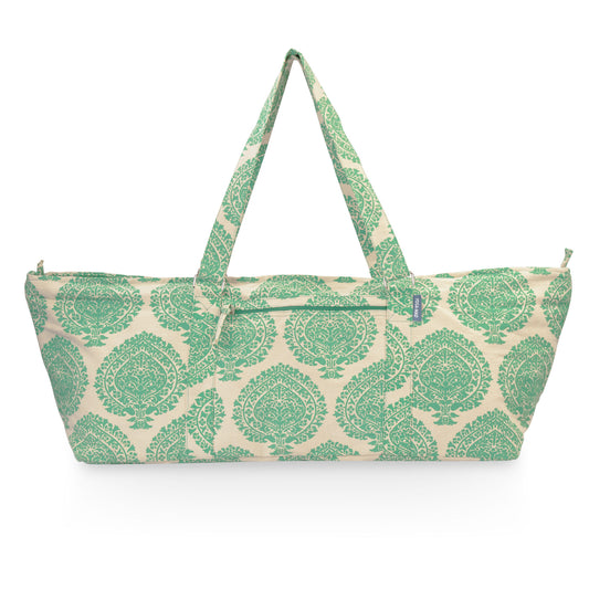 Deluxe PALMETTE LEAF Sea Green Yoga Prop Kit Large Equipment Bag