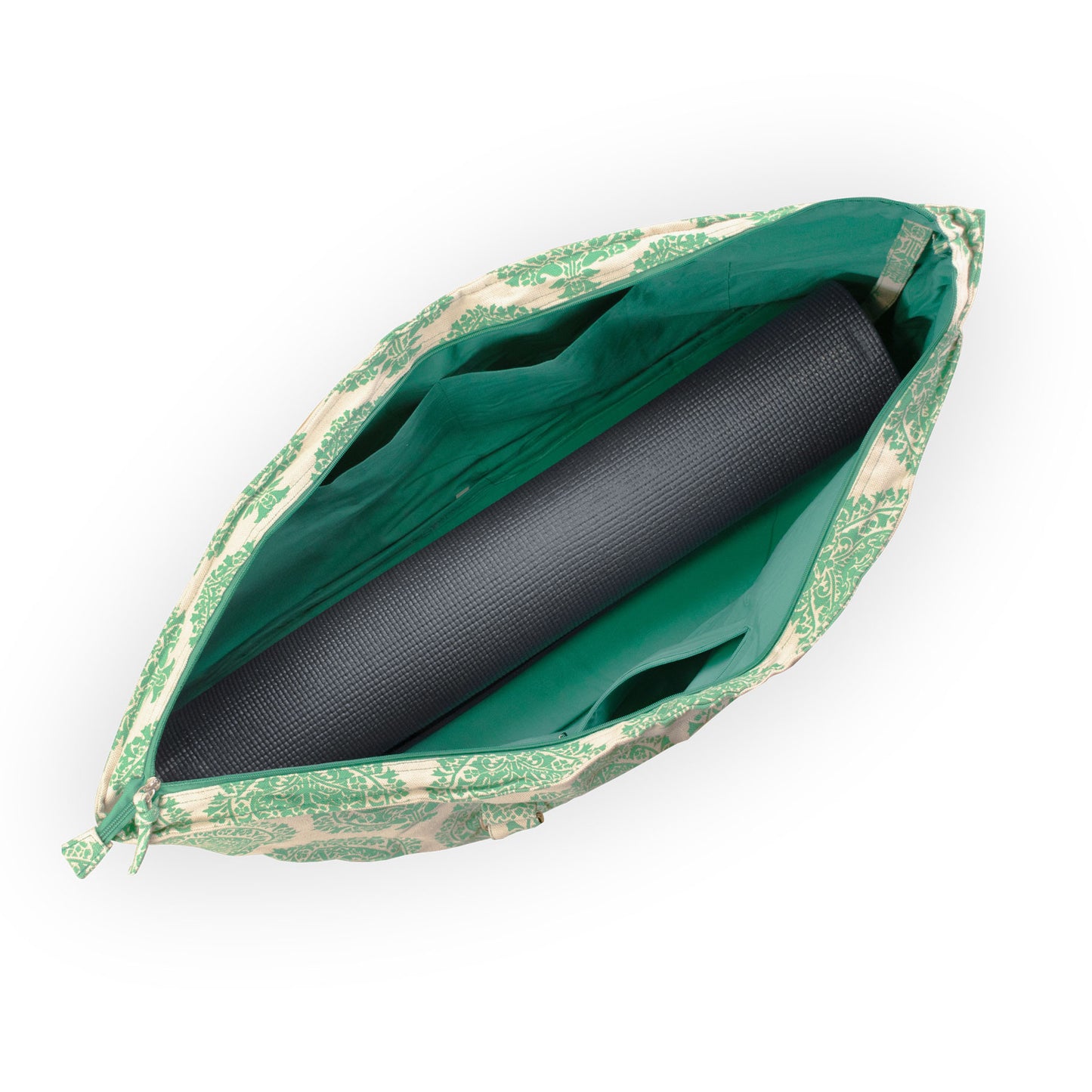 Deluxe PALMETTE LEAF Sea Green Yoga Prop Kit Large Equipment Bag