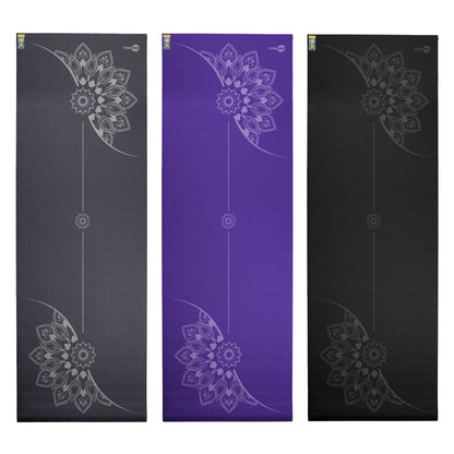183cm Mandala Alignment Print Yoga Mat - 4mm