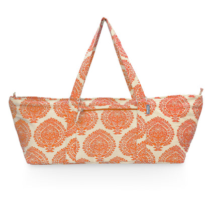 Deluxe PALMETTE LEAF Orange Yoga Prop Kit Large Equipment Bag