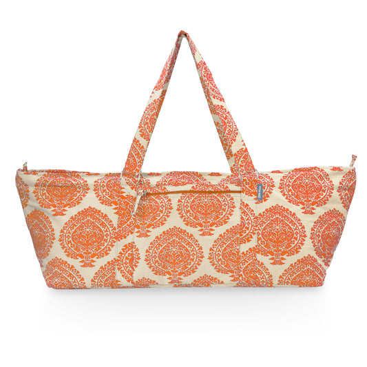 Deluxe PALMETTE LEAF Orange Yoga Prop Kit Large Equipment Bag
