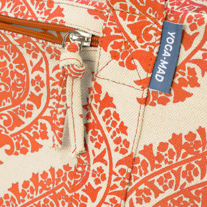 Deluxe PALMETTE LEAF Orange Yoga Prop Kit Large Equipment Bag