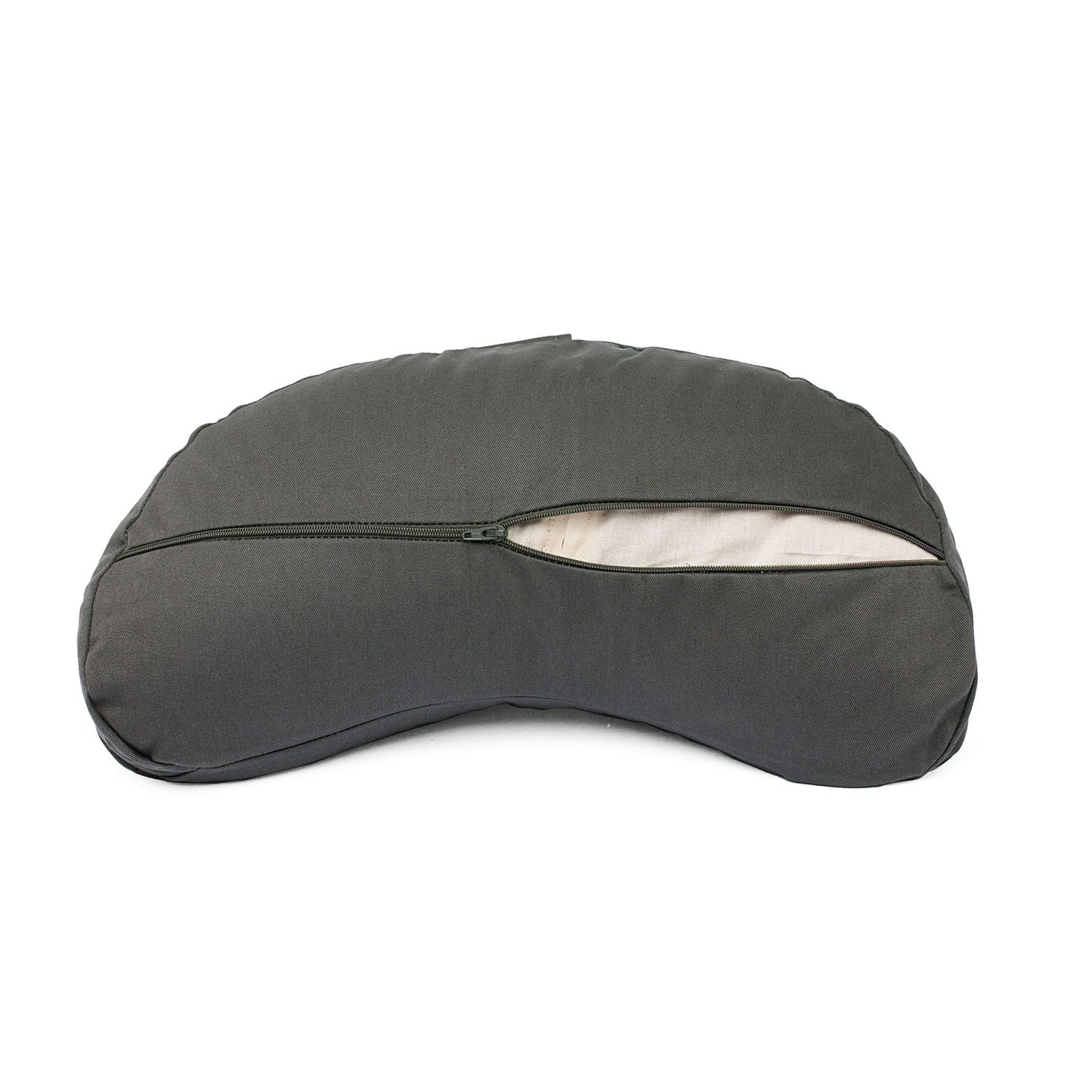 Slim Buckwheat Crescent Zafu Meditation Cushion - YOGI MOON ECO