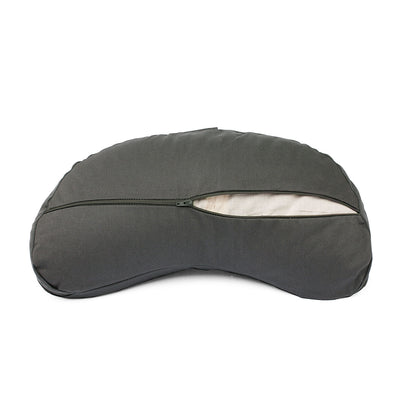 Slim Buckwheat Crescent Zafu Meditation Cushion - YOGI MOON ECO
