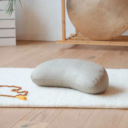Slim Buckwheat Crescent Zafu Meditation Cushion - YOGI MOON ECO