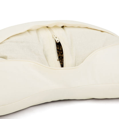 Slim Buckwheat Crescent Zafu Meditation Cushion - YOGI MOON ECO